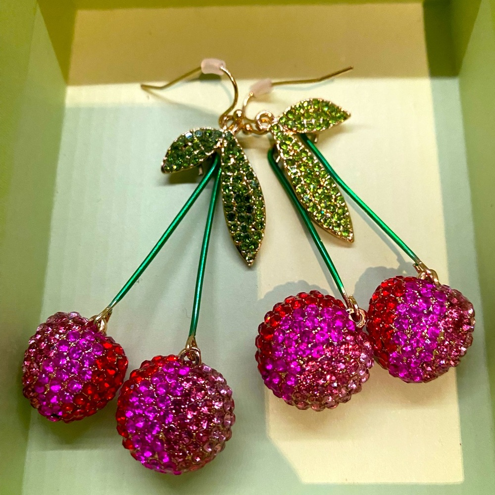 Piper K Cherry Drop Earrings
